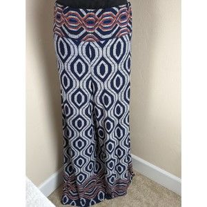 Coco Bianco Palazzo Pants Super Wide Leg Pull-on Fun Tropical Beach Women's XL